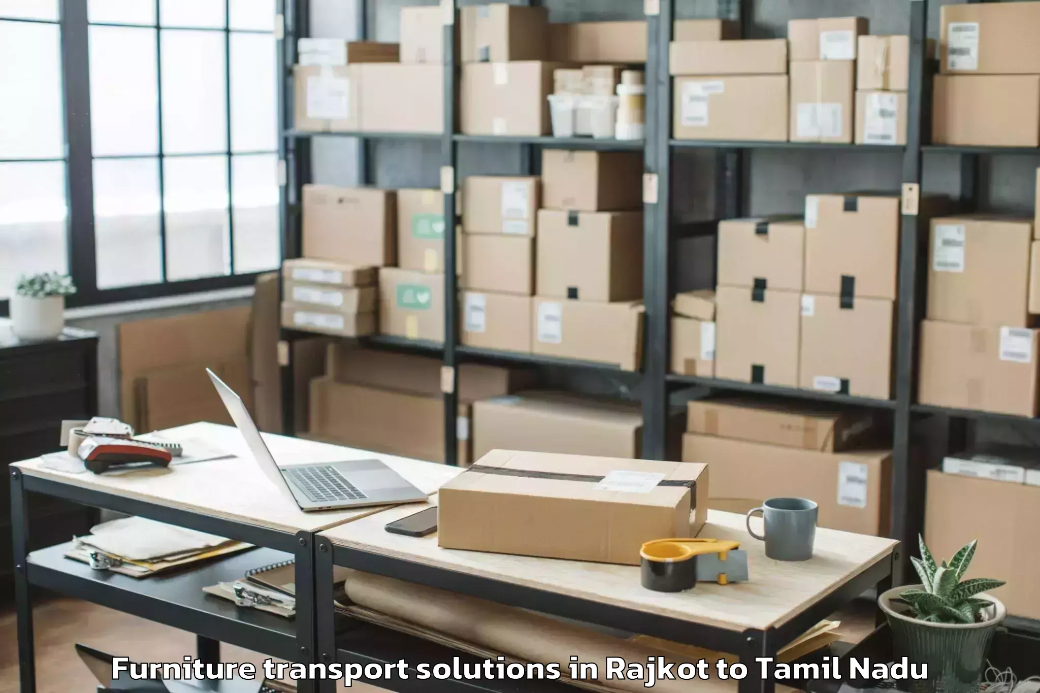 Discover Rajkot to Udumalpet Furniture Transport Solutions